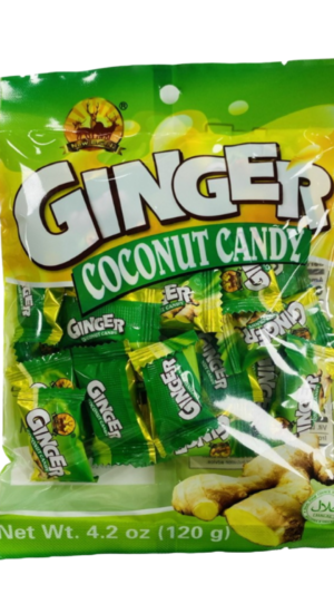Ginger coconut candy, 120g bag.