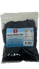 200g bag of black sesame seeds.