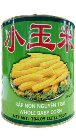 Canned whole baby corn, 2.95 kg.