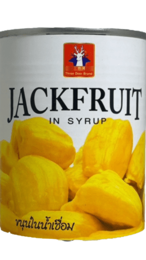 Can of jackfruit in syrup.