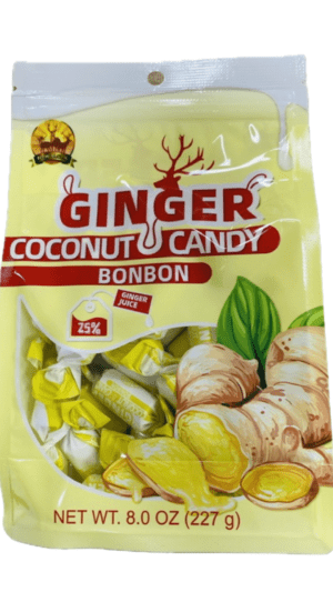 Ginger coconut candy bonbons, 8 oz.
