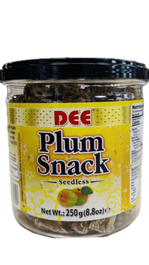 Dee Seedless Plum Snack, 250g jar.