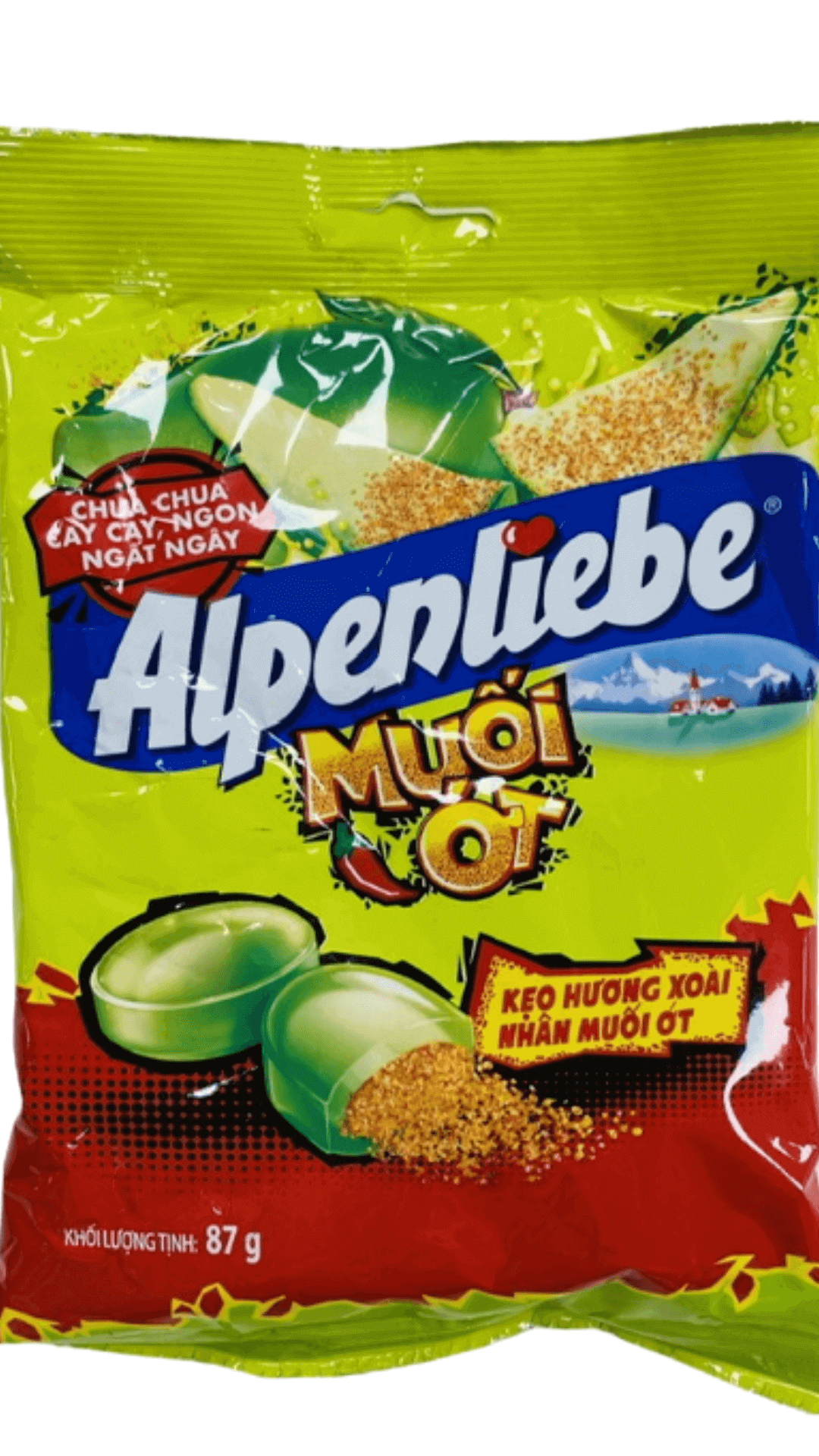 Alpenliebe mango chili candies, 87g.