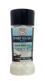 600g natural refined sea salt.