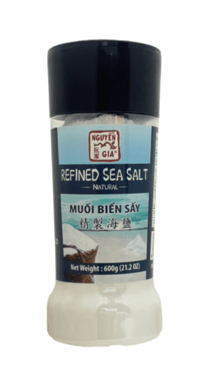 600g natural refined sea salt.