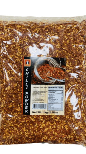 One kilogram bag of chili powder.