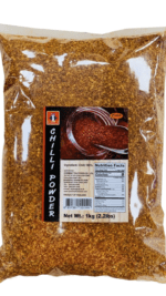 One kilogram bag of fine chili powder.