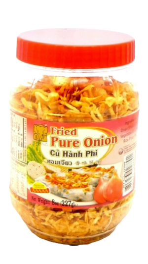 Fried pure onion in jar.