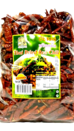 Thai dried red chili peppers bag.