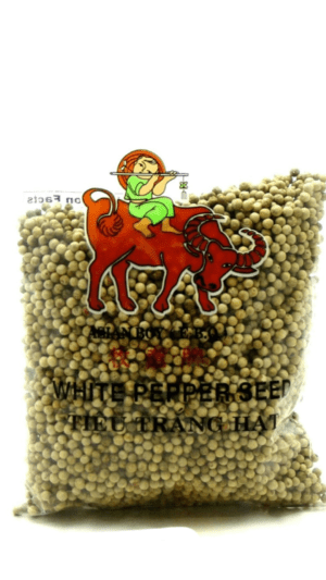 Bag of white pepper seeds.