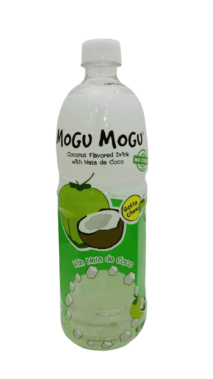 Mogu Mogu coconut drink with nata de coco.