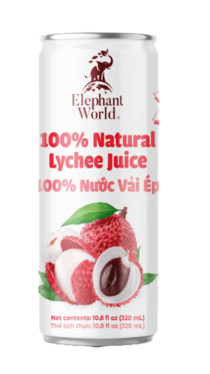 Elephant World 100% Lychee Juice can