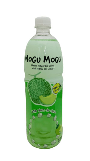 Mogu Mogu melon drink with nata de coco.