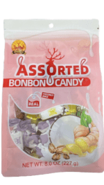 Assorted bonbon candy, 8 oz bag.