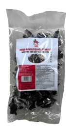 Dried whole black fungus, 5 oz bag.