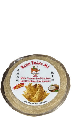 White sesame seed crackers, 7 oz.