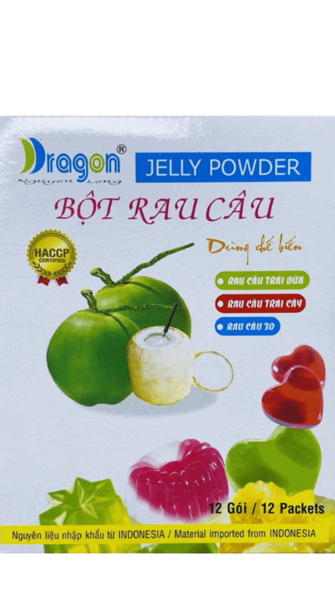 Dragon jelly powder, 12 packets.