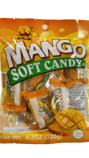 Mango soft candy, 120g bag.