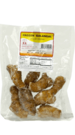 Frozen galangal, 8 oz vacuum pack.