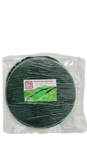 Frozen round banana leaves, 25cm.