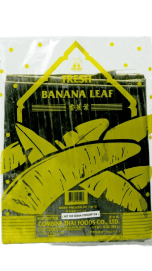 Frozen banana leaves, not for consumption.