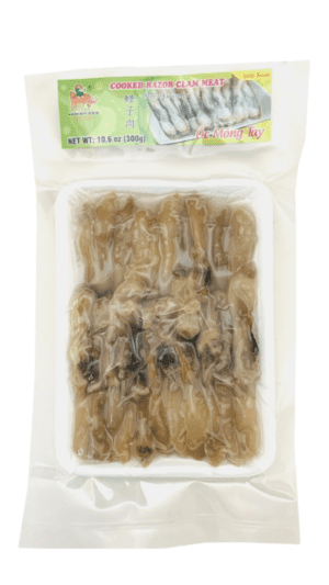 Cooked razor clam meat, 10.6 oz.