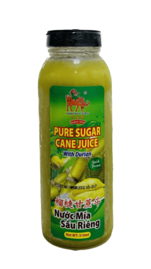 Durian sugarcane juice, 310ml bottle.