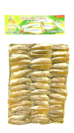 Frozen silver rasboras, 14 oz package.