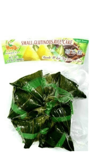 Small glutinous rice cakes in bag.