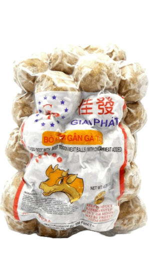 Frozen beef tendon meat balls.
