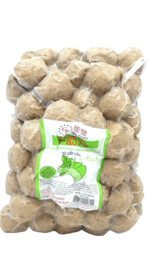 Frozen beef tendon meatballs bag.