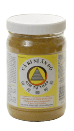 Madras curry powder in jar.