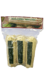 Frozen boiled sweet corn, jumbo size.