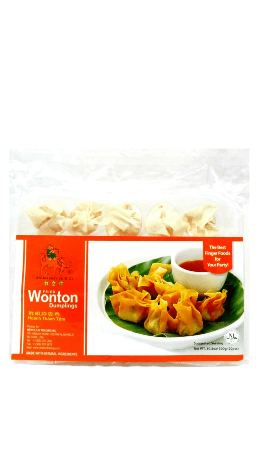 Fried wonton dumplings; 20 pieces.