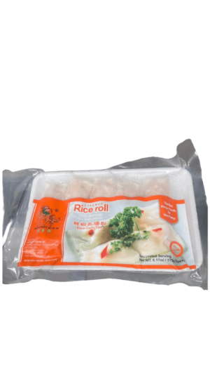 Frozen shrimp rice rolls, 5 pieces.