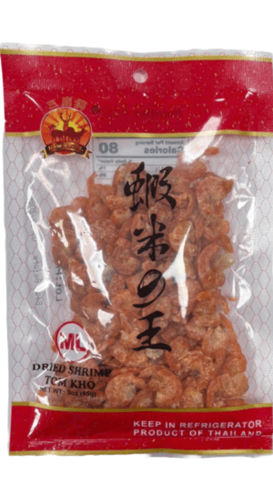 Dried shrimp, Tom Kho, 3 oz bag.