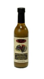 Seven Flavor Beef dipping sauce bottle.
