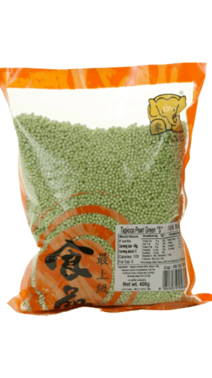 400g bag of green tapioca pearls.