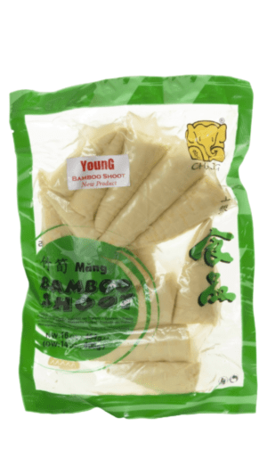 Bag of young bamboo shoots.