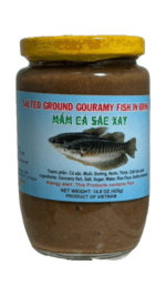 Salted ground gouramy fish in brine.