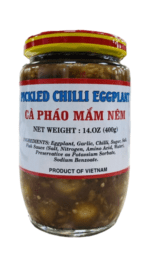 Pickled chili eggplant, Vietnamese jar.