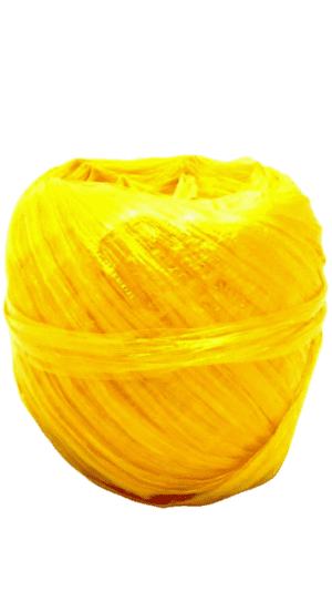 Ball of yellow string or twine.