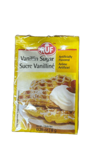 Ruf Vanillin Sugar packet, artificially flavored.