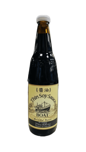 Bottle of thin soy sauce, 630ml.