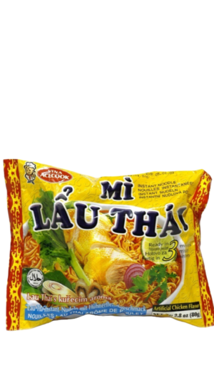 Instant noodle package with Thai flavor.