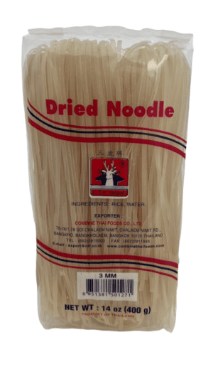 Package of dried rice noodles, 14 oz.