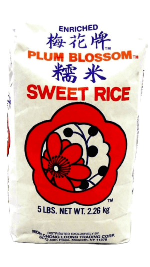 Five-pound bag of enriched sweet rice.