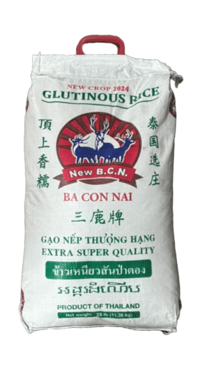 25lb bag of Thai glutinous rice.