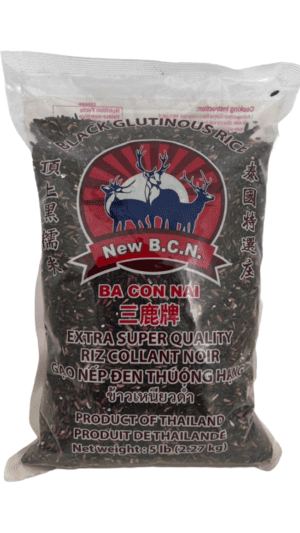 5 lb bag of Thai black glutinous rice.