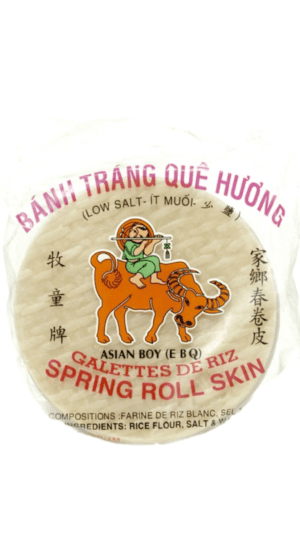 Low salt spring roll skins.